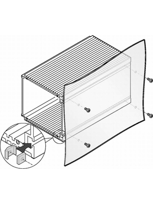 Pentair Schroff - 21100-112 - Slide nut, 3 HE, 21100-112, Pentair Schroff
