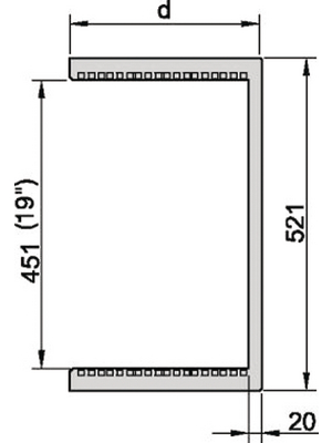 Pentair Schroff - 21236-120 - Vertical Plane, 3 HE, 84 TE, 21236-120, Pentair Schroff