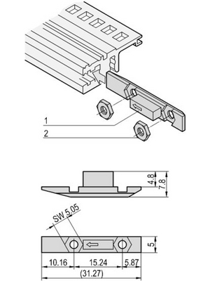 Pentair Schroff - 24560-165 - Slide Nut Kit, 24560-165, Pentair Schroff