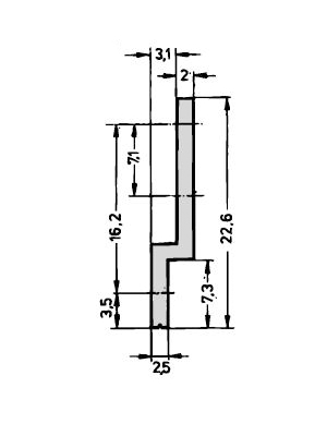 Pentair Schroff - 30822-166 - Z-Rail, aluminium, 30822-166, Pentair Schroff