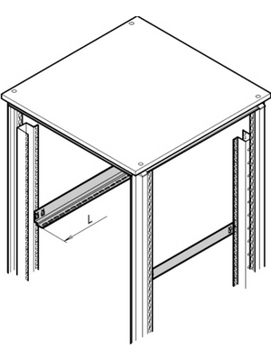 Pentair Schroff - 21127-198 - Slide rail, 21127-198, Pentair Schroff
