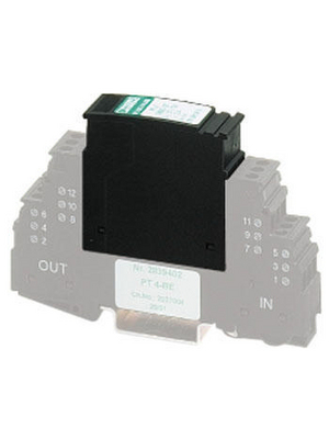 Phoenix Contact - PT 4-24DC-ST - Surge protection plug - 2839240, 0.45 A Number of poles=2, PT 4-24DC-ST, Phoenix Contact