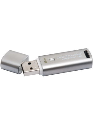 Kingston Shop - DTLPG2/8GB - USB Stick DataTraveler Locker+ G2 8 GB aluminium, DTLPG2/8GB, Kingston Shop