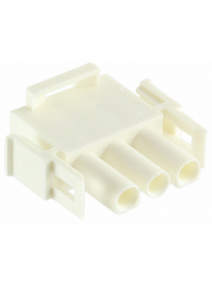 TE Connectivity - 1241809-2 - Plug housing Pitch6.35 mm Poles 1 x 3 accepts male or female contacts / Single row MATE-N-LOK Universal, 1241809-2, TE Connectivity