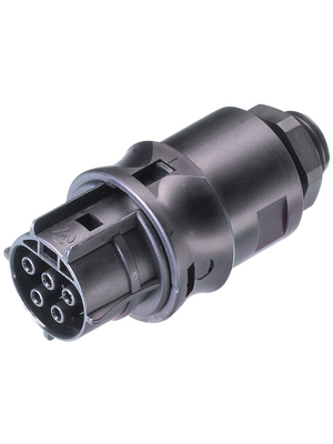 Wieland - RST20I5S B1 M03 SW - Connector M16, female socket L3-N-PE Screw Connection, RST20I5S B1 M03 SW, Wieland