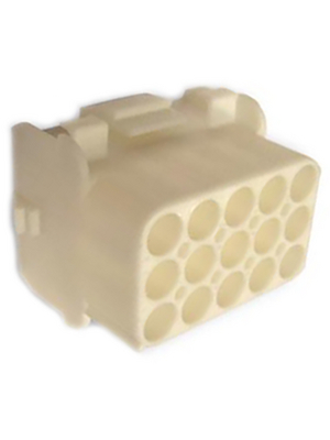 TE Connectivity - 926647-3 - Receptacle housing Pitch6.35 mm Poles 3 x 5 accepts male or female contacts / Multi row MATE-N-LOK Universal, 926647-3, TE Connectivity