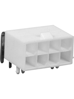 Molex - 39-30-0080 - Male header Pitch4.2 mm Poles 2 x 4 Double row / 90 / with shroud Mini-Fit Jr, 39-30-0080, Molex