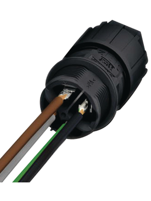 Phoenix Contact - QPD W 4X2,5 6-10 M25 1,0 GY - Panel feed-through connector 1 m Poles 4, QPD W 4X2,5 6-10 M25 1,0 GY, Phoenix Contact