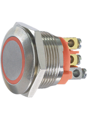 Apem - AV9SLD9486002K - Push-button Switch, vandal proof 19.2 mm 24 VDC 50 mA 1 make contact (NO), AV9SLD9486002K, Apem