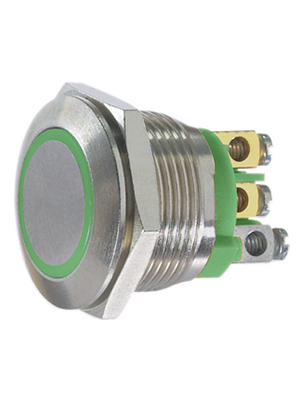 Apem - AV9SLD948V002K - Push-button Switch, vandal proof 19.2 mm 24 VDC 50 mA 1 make contact (NO), AV9SLD948V002K, Apem