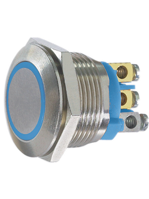 Apem - AV9SLD9481002K - Push-button Switch, vandal proof 19.2 mm 24 VDC 50 mA 1 make contact (NO), AV9SLD9481002K, Apem