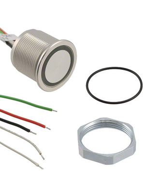 Schurter - 1241.3258 - Piezo button, vandal-proof Natural aluminum 22.1 mm 42 VAC / 60 VDC 0.1 A 1 make contact (NO), 1241.3258, Schurter