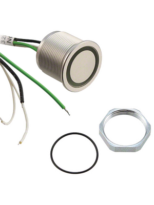 Schurter - 1241.3257 - Piezo button, vandal-proof Natural aluminum 22.1 mm 42 VAC / 60 VDC 0.1 A 1 make contact (NO), 1241.3257, Schurter