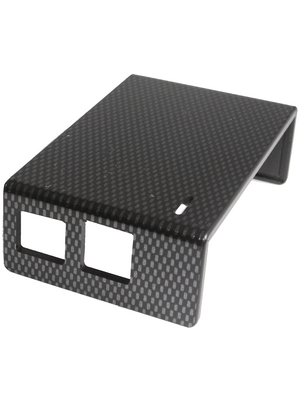 Camdenboss - CBRPI-AA-CAR - Upper housing section carbon silver 60 x 27 mm Polystyrene IP 00 N/A, CBRPI-AA-CAR, Camdenboss