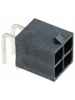 Molex - 76825-0004 - PCB pin header Pitch5.7 mm Poles 4 Double row / 90° / with shroud Mega-Fit?, 76825-0004, Molex