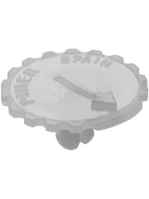 Piher - 5371 WHITE - Knurled knob for trimmer PT 15 white, 5371 WHITE, Piher