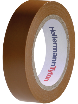 HellermannTyton - HTAPE-FLEX15BN-15X10 - PVC Insulation Tapes, HelaTape Flex 15 brown 15 mmx10 m PU=Reel, HTAPE-FLEX15BN-15X10, HellermannTyton