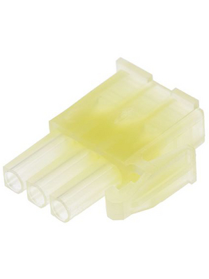 TE Connectivity - 172337-1 - Pin housing Pitch4.14 mm Poles 1 x 3 Single row / Free hanging/cable mount / straight MATE-N-LOK Mini Universal, 172337-1, TE Connectivity