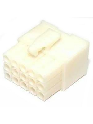 TE Connectivity - 172171-1 - Pin housing Pitch4.14 mm Poles 3 x 5 Multi row / Free hanging/cable mount / straight / accepts male or female contacts MATE-N-LOK Mini Universal, 172171-1, TE Connectivity