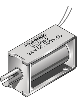 Kuhnke - H3406-F-24VDC100%ED - Solenoid Actuator 12 mm 5 N 0.6 N 8 W, H3406-F-24VDC100%ED, Kuhnke