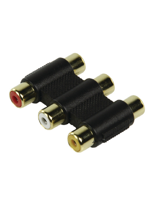 HQ - HQSP-019 - Cinch stereo video coupler 3x RCA  3x RCA f C f, HQSP-019, HQ