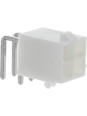 Molex - 39-30-1042 - Male header Pitch4.2 mm Poles 2 x 2 Double row / 90 / with shroud Mini-Fit Jr, 39-30-1042, Molex