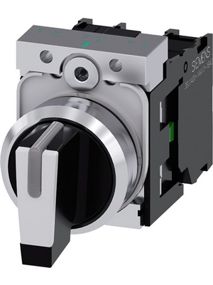 Siemens - 3SU1150-2BM60-1NA0 - SIRIUS ACT Toggle Switch complete Metal, glossy, white, 3SU1150-2BM60-1NA0, Siemens