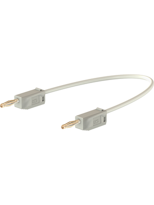 Staeubli Electrical Connectors - LK 205 007CM WITHE - Test lead ? 2 mm white 7.5 cm 0.5 mm2 CAT I, LK 205 007CM WITHE, St?ubli Electrical Connectors