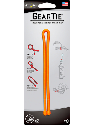 Nite Ize - GEAR TIE 12-BRIGHT ORANGE - Gear Tie 12" Bright Orange, GEAR TIE 12-BRIGHT ORANGE, Nite Ize