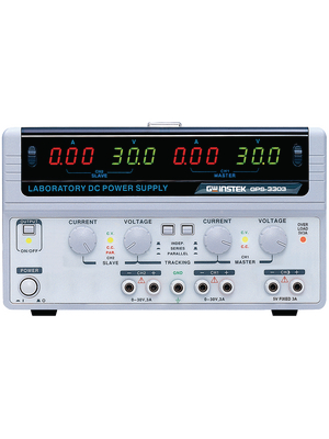 GW Instek - GPS-3303(S) - Laboratory Power Supply 3 Ch. 0...30 VDC 3 A / 0...30 VDC 3 A / 5 VDC 3 A, GPS-3303(S), GW Instek