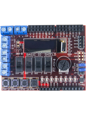 Digilent - 410-216 CHIPKIT BASIC IO SHIELD - chipKIT Basic IO Shield, 410-216 CHIPKIT BASIC IO SHIELD, Digilent