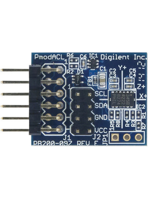 Digilent - 410-097 PMODACL - PmodACL, Module, SPI / I2C, 410-097 PMODACL, Digilent