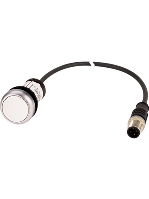 Eaton - C22-D-W-K10-P3 - Pushbutton flush, 1 make contact (NO), M12 / 4-pole, C22-D-W-K10-P3, Eaton