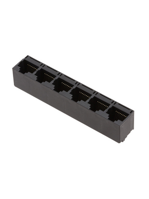Encitech Connectors - RJJU-88-642-E1V-004 - Multiport Modular Jack 6-Port 8/8, RJJU-88-642-E1V-004, Encitech Connectors