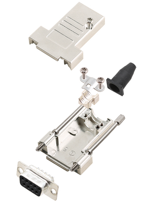 Encitech Connectors - DTSL09-LJSRG-T-DBS-K - D-Sub socket kit 9P, DTSL09-LJSRG-T-DBS-K, Encitech Connectors