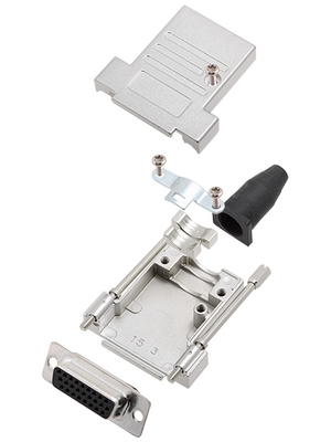 Encitech Connectors - DTSL15-LJSRG-T-HDS26-K - D-Sub HD connector kit 26P, DTSL15-LJSRG-T-HDS26-K, Encitech Connectors