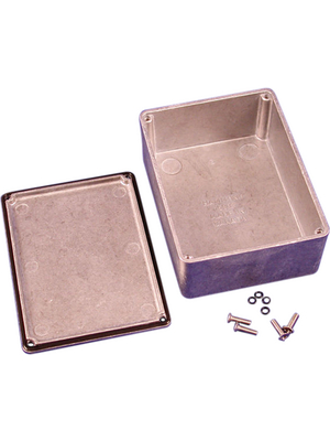 Hammond - 1590CE - Metal enclosure, Natural aluminum, 100.4 x 120.4 x 64.8 mm, Die cast aluminium / Alloy, IP 54, 1590, 1590CE, Hammond