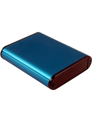 Hammond - 1455B802BU - Metal enclosure, blue, 71.7 x 80 x 19 mm, Aluminium, 1455B802BU, Hammond