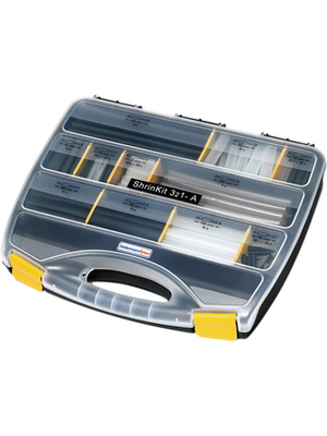 HellermannTyton - SHRINKIT 321-A PO-X BK/CL - Heat-shrink tubing, Kit Polyolefin, cross-linked (POX) 3:1 -55...+110 C - 380-03003, SHRINKIT 321-A PO-X BK/CL, HellermannTyton