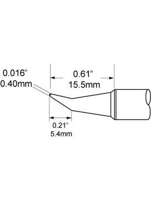 Metcal - SFV-CNB04A - Soldering tip Conical / Bent 390 C, SFV-CNB04A, Metcal