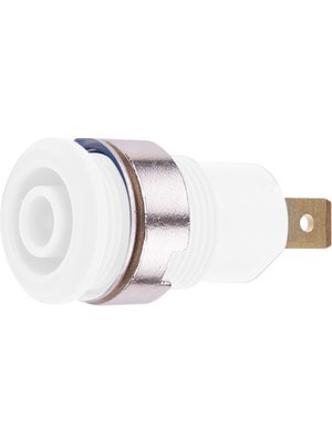 Staeubli Electrical Connectors - SLB4-F WITHE - Safety socket ? 4 mm white CAT III N/A, SLB4-F WITHE, St?ubli Electrical Connectors