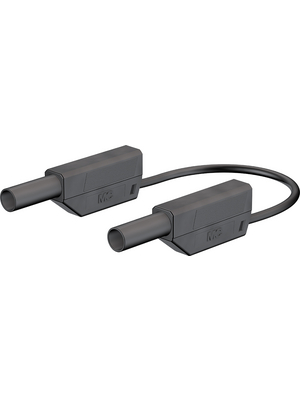 Staeubli Electrical Connectors - XVS-410/EVO 50cm schwarz/black - Test lead ? 4 mm black 50 cm 1 mm2 CAT II / CAT III, XVS-410/EVO 50cm schwarz/black, St?ubli Electrical Connectors