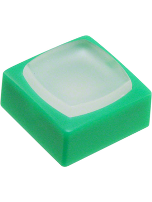 NKK - AT4076BF - Button with frame green white 12.3x12.3x6.3 mm, AT4076BF, NKK