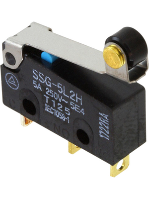 Omron Electronic Components - SSG-5L2H - Micro Switch 5 A Roller lever N/A 1 change-over (CO), SSG-5L2H, Omron Electronic Components