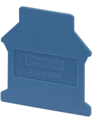 Phoenix Contact - D-UK 16 BU - End plate, blue, D-UK 16 BU, Phoenix Contact