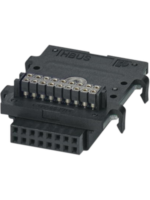 Phoenix Contact - HBUS 35,6-16P-1S BK - DIN Rail Bus Connector 13.6 x 37.1 x 35.6 mm Polyamide, 2896283, HBUS 35,6-16P-1S BK, Phoenix Contact
