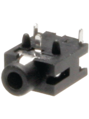 Zhejiang Zhengguang - PJ-215 - Jack panel socket black 3P, PJ-215, Zhejiang Zhengguang