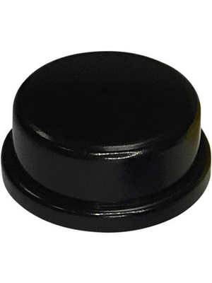 RND Components - RND 210-00236 - Cap black round 10x5.7 mm, RND 210-00236, RND Components