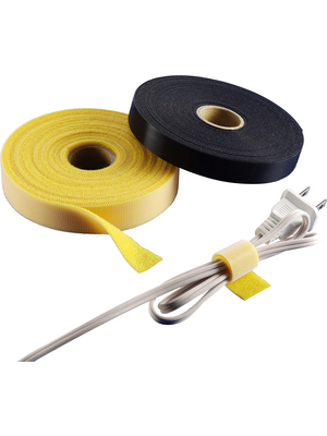 RND Cable - RND 475-00463 - Hook and Loop Fastener black 10 m x 20 mm, RND 475-00463, RND Cable