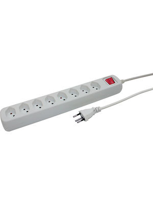 Steffen - 207605218S - Multiple socket outlet, Resettable, 8xJ (T13), 1.5 m, Type 12, 207605218S, Steffen
